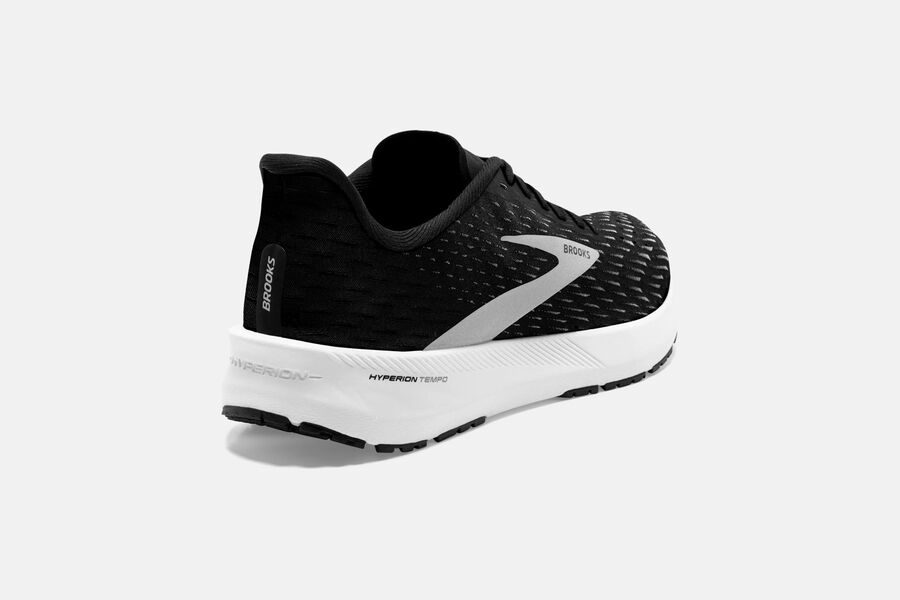 Hyperion Tempo Road Brooks Running Shoes NZ Mens - Black/Silver - TIOMHE-370